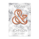 Geo Marble Rose Gold Ampersand Bottle Opener with Personalized Backer