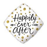 Gold Polka-Dot Happily Ever After Mylar Foil Party Balloon Decoration