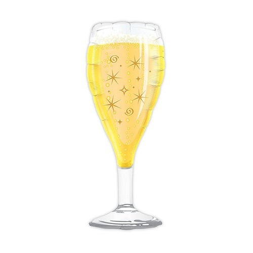 Novelty Champagne Glass Mylar Foil Helium Party Balloon Decoration