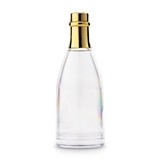 Small Clear Plastic Mini Champagne Bottle with Golden Top (Set of 3)
