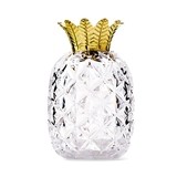 Small Clear Plastic Pineapple with Golden Top Favor Container