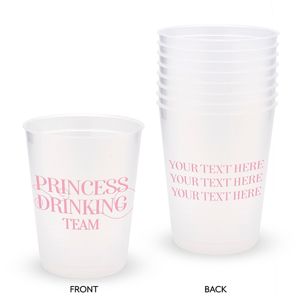 Personalized Frosted Plastic Party Cups - Princess Drinking Team (8)