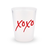 Personalized Frosted Plastic Party Cups - XOXO (Set of 8)