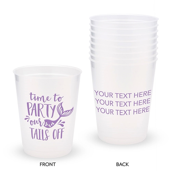 Personalized Frosted Plastic Party Cups - Party Our Tails Off (8)