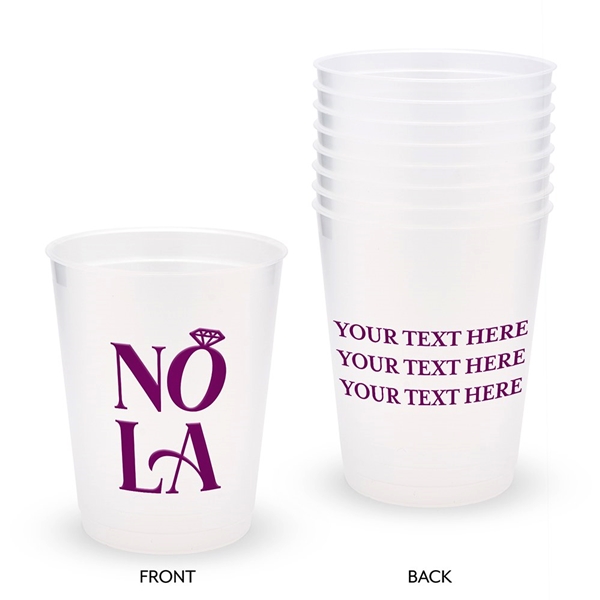 Personalized Frosted Plastic Party Cups - NOLA (Set of 8)