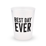 Personalized Frosted Plastic Party Cups - Best Day Ever (Set of 8)