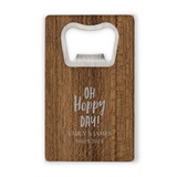 Personalized Wood Veneer Credit Card Bottle Opener (Numerous Designs)