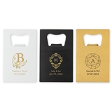 Personalized Metal Credit Card Bottle Opener (3 Colors) (Monogram Designs)