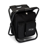 Personalized Monogram Embroidered Black Folding Cooler Chair Backpack