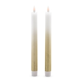 Weddingstar Flameless LED Taper Candles - Gold Ombre (Set of 2)