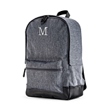 Personalized Heathered Black Backpack with 15" Laptop Sleeve