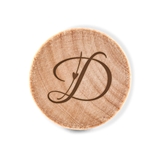 Custom Engraved Wooden Bottle Stopper with Decorative Initial Monogram