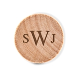 Custom Engraved Wooden Bottle Stopper with Traditional Monogram Design