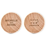 Custom Engraved Wooden Bottle Stopper with Couple's Names (2 Designs)