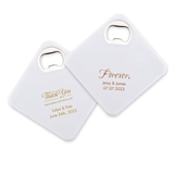 Personalized Plastic Drink Coaster with Bottle Opener (Trendy Sayings Designs)