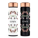 Personalized 16oz Cylinder Travel Bottle with Vintage Floral Monogram