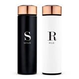 Personalized 16oz Cylinder Travel Bottle with Modern Serif Initial & Name