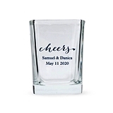 Weddingstar Personalized Rounded-Edge Square Shot Glass - Printed