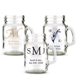 Weddingstar Personalized Mini Mason Jar Shot Glass (Monogram Designs)
