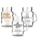 Weddingstar Personalized Mini Mason Jar Shot Glass (Trendy Sayings Designs)