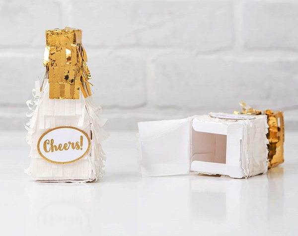 Weddingstar Mini Pinata Favor Box - Champagne Bottle