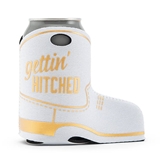"Gettin' Hitched" Cowboy Boot-Shaped Neoprene Foam Drink Holder