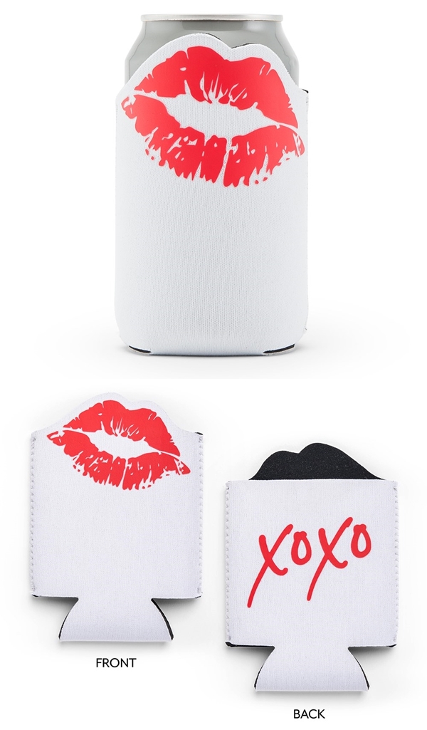 Weddingstar "XOXO" Red Lips Design Neoprene Drink Holder