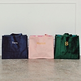 Weddingstar Large Personalized Velvet Tote Bag (Assorted Colors)