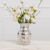 Weddingstar Silver-Colored Mercury Glass Flower Vase