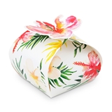 Uniquely-Shaped Paper Favor Boxes - Tropical Floral (Set of 10)