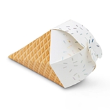Uniquely-Shaped Paper Favor Boxes - Ice Cream Cone (Set of 10)