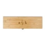 Engraved Wooden Wine Gift Box with Accessories Set - Desert Floral Monogram
