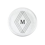 Custom Engraved Metal Bottle Stopper with Diamond Emblem Monogram