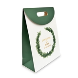 Personalized Greenery Love Wreath Paper Gift Bag with Handles