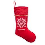 Custom Printed Traditional Christmas Stocking - Knit Sweater Snowflake