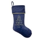 Custom Printed Traditional Christmas Stocking - Joy Love Peace Believe