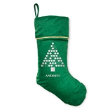 Custom Printed Plush Traditional Christmas Stocking - Whimsical Tree