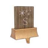 Personalized Wooden Christmas Stocking Holder - Merry Midnight