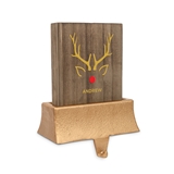 Personalized Wooden Christmas Stocking Holder - Rudolph