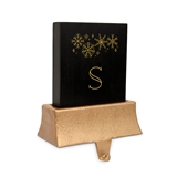 Personalized Christmas Stocking Holder - Merry Midnight Initial