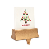 Personalized Christmas Stocking Holder - Whimsical Tree Motif