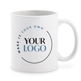 'Make it Your Own' Logo/Design Custom-Printed 11oz White Ceramic Coffee Mug