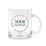 'Make it Your Own' Logo/Design Custom-Printed 11oz Clear Glass Coffee Mug