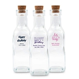 Weddingstar Personalized Glass Bottle with Cork Top (Birthday Designs)