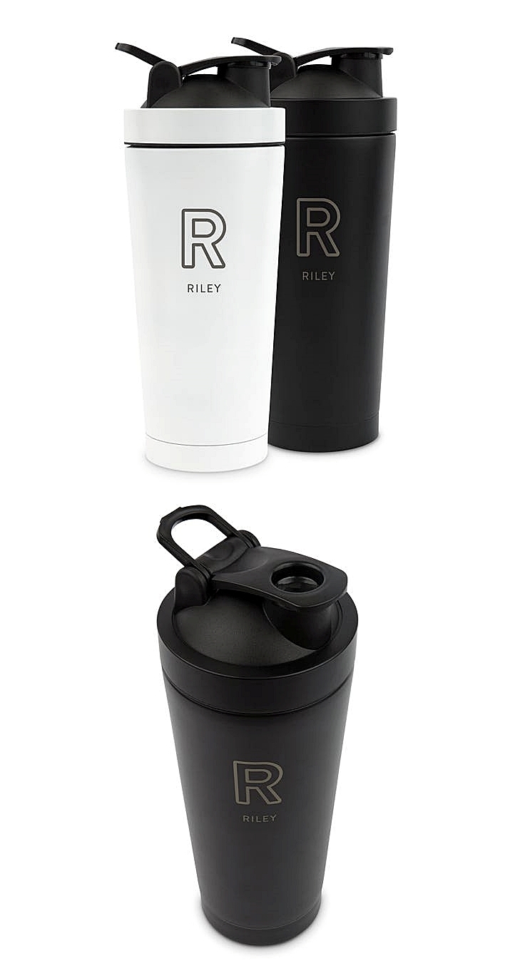 Custom Engraved Insulated Stainless-Steel Protein Shaker Cup - Line Initial