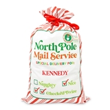 Large Personalized Drawstring North Pole Delivery Santa Sack for Gifts