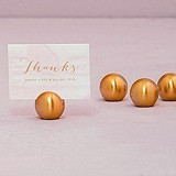 Weddingstar Classic Round Place Card Holders - Brushed Gold (Set of 8)