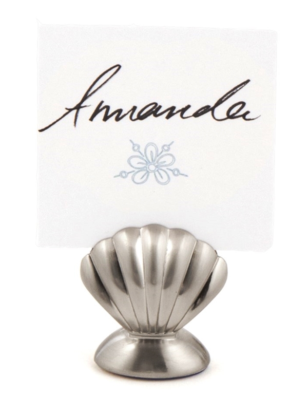 Weddingstar Silver Sea Shell-Shaped Place Card Holders (Set of 8)