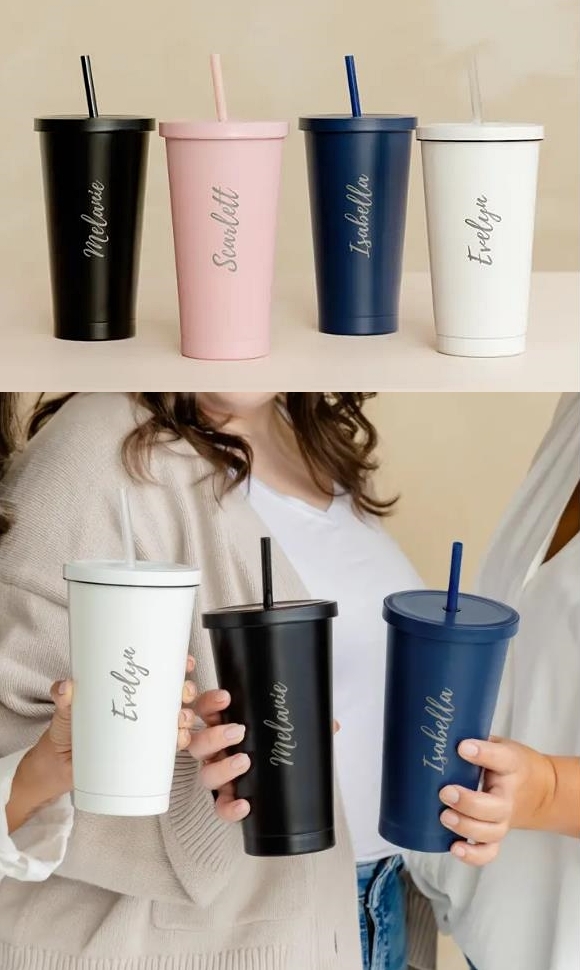 Personalized Classic Calligraphy Name Stainless-Steel Insulated Tumbler
