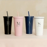 Personalized Modern Serif Intitial Stainless-Steel Insulated Tumbler